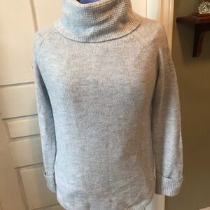 Elegant Light Gray Turtleneck Sweater